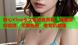 糖心Vlog永久免费会员码：海量原创视频，无限畅看，老司机都懂