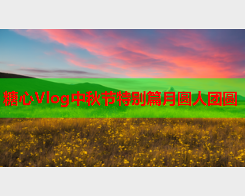 糖心Vlog中秋节特别篇月圆人团圆